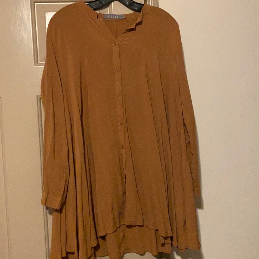 E. SSUE Nude High Low Dress. Sz S